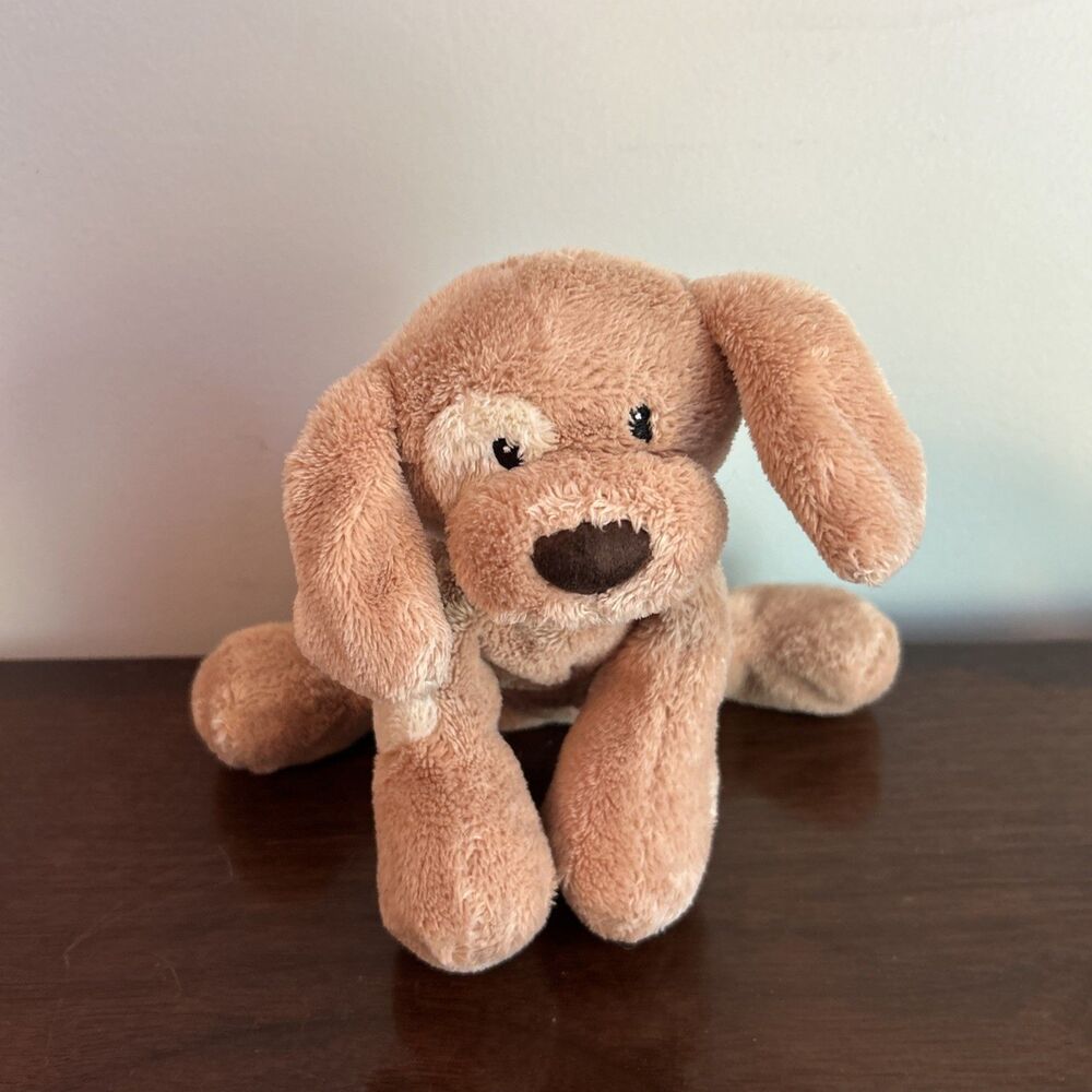 Gund Baby Spunky Puppy Dog Plush 58379 Brown Tan Eye Spot Sewn Eyes